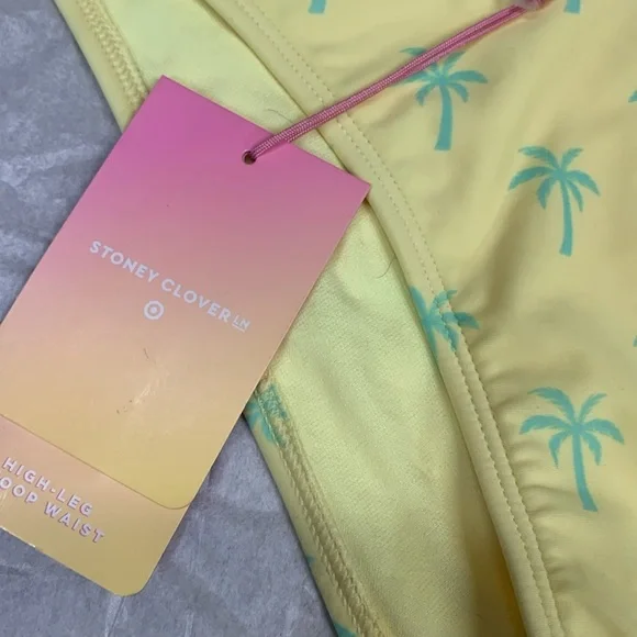 NEW Stoney Clover Lane x Target [ XS ] Palm Tree Bikini Top + Scoop Bottom - Picture 5 of 7